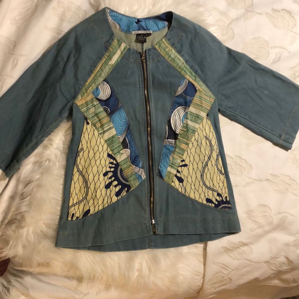 Prairie Underground 3/4 sleeve denim jacket